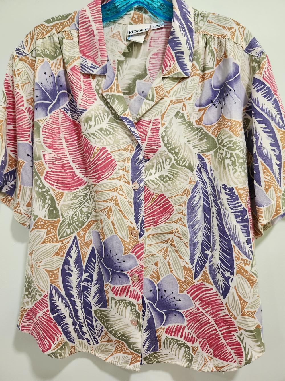 Koret Multicolor Floral Button-Front Blouse